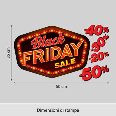 Insegna Black Friday | Vetrofania