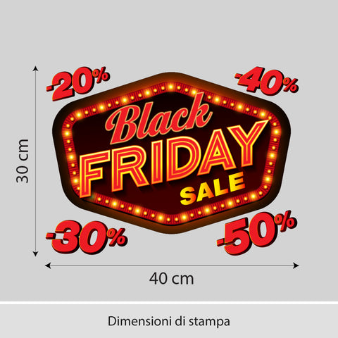 Insegna Black Friday | Vetrofania