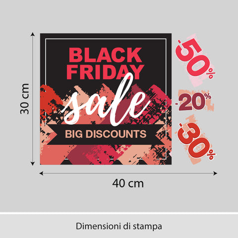 Black friday grandi sconti | Vetrofania