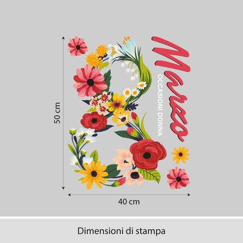 Bouquet 8 marzo | Vetrofania