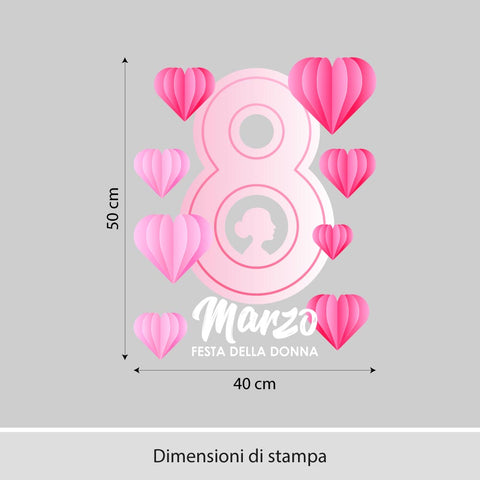 Mongolfiere festa della donna | Vetrofania