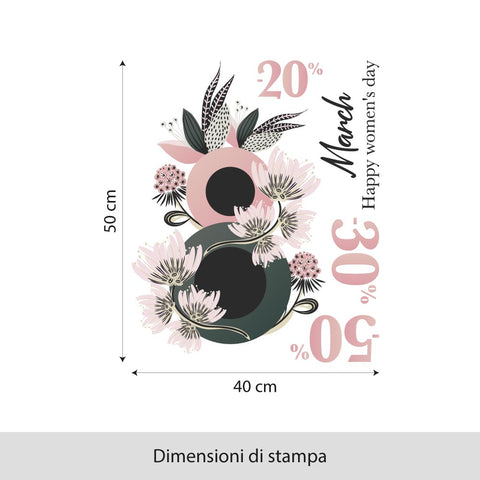 8 marzo festa della donna | Vetrofania