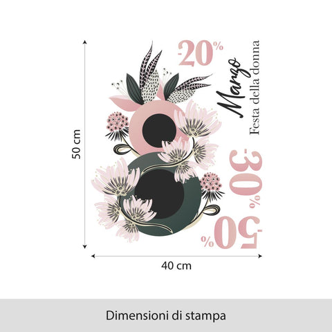 8 marzo festa della donna | Vetrofania
