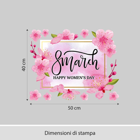 Cornice festa della donna | Vetrofania