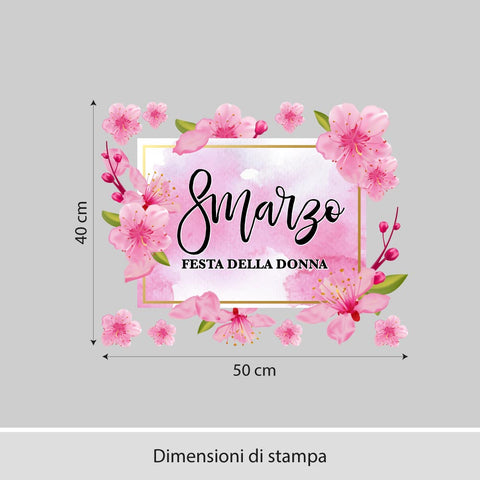 Cornice festa della donna | Vetrofania