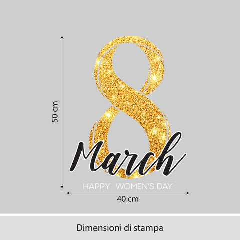 8 marzo gold | Vetrofania