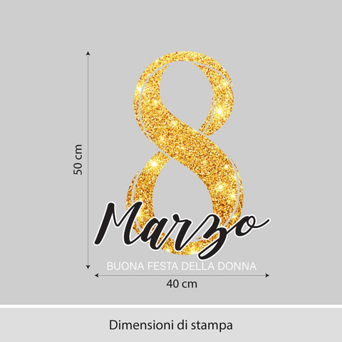 8 marzo gold | Vetrofania