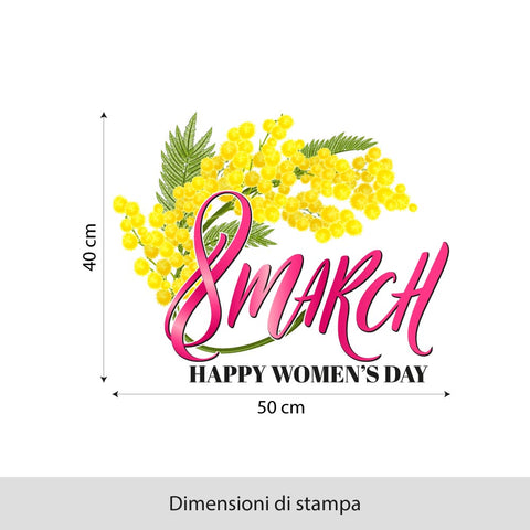 Mimosa festa della donna | Vetrofania