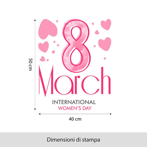 Cuore 8 Marzo | Vetrofania