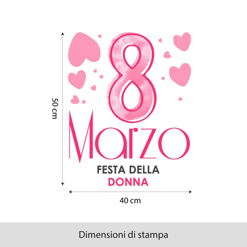 Cuore 8 Marzo | Vetrofania