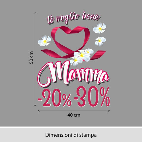Cuore per la mamma | Vetrofania