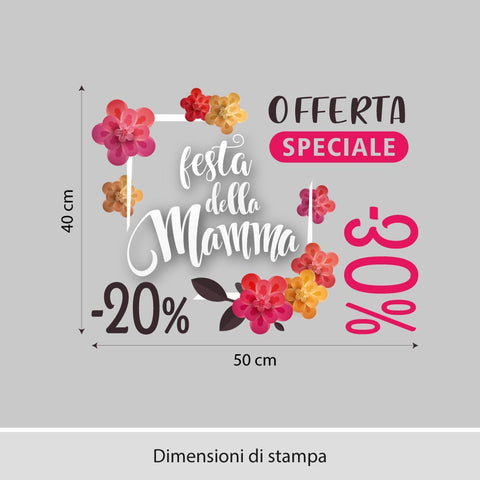 Floreale festa della mamma | Vetrofania