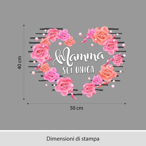 Rose per la mamma | Vetrofania