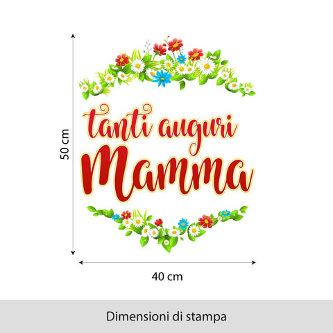 Tanti auguri mamma | Vetrofania