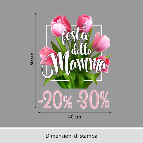 Tulipani festa della mamma | Vetrofania