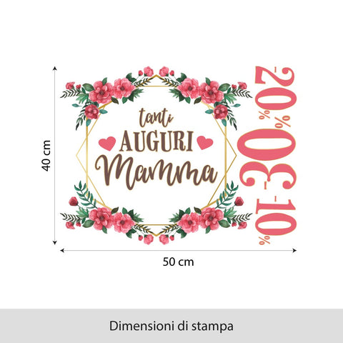 Auguri mamma | Vetrofania