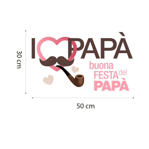 I love papà | Vetrofania