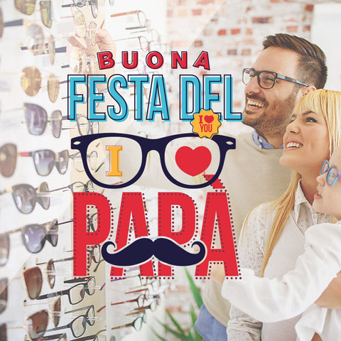 Festa del papà con occhiali | Vetrofania