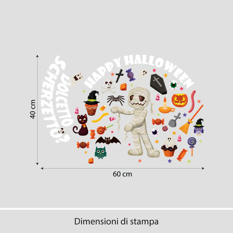 Personaggi Happy Halloween | Vetrofania