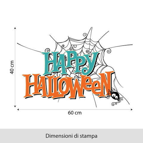 Ragnatela Happy Halloween | Vetrofania