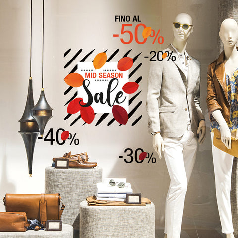 Red Mid Season sale | Vetrofania
