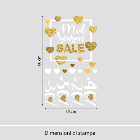 Cuori Mid Season Sale | Vetrofania