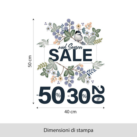 Uccellino mid season sale | Vetrofania