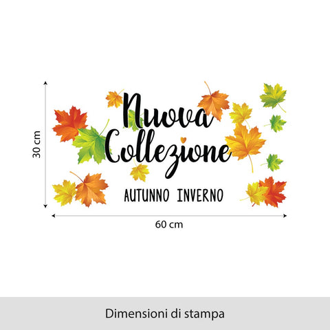 Nuova collezione foglie d'autunno | Vetrofania