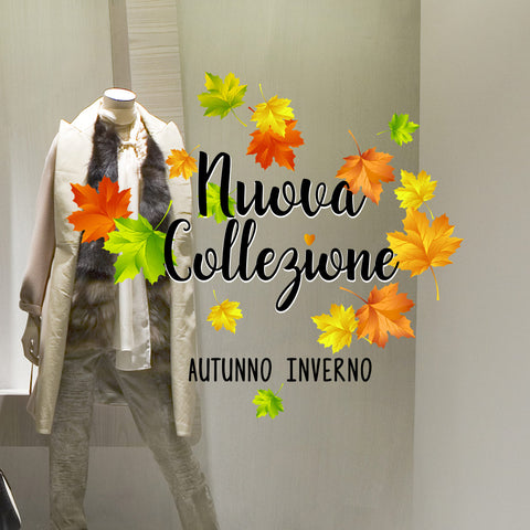 Nuova collezione foglie d'autunno | Vetrofania