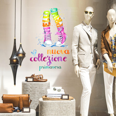 Scarpe Hello Spring | Vetrofania