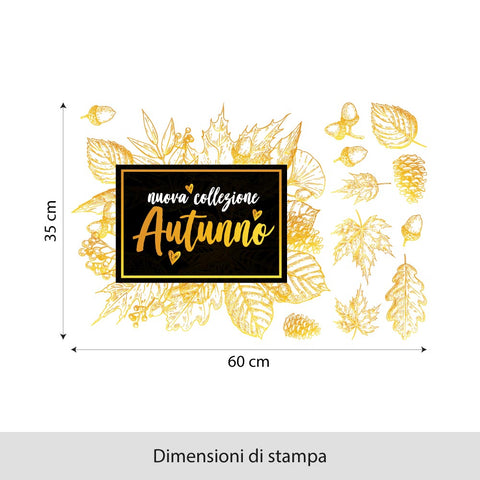 Foglie d'autunno | Vetrofania