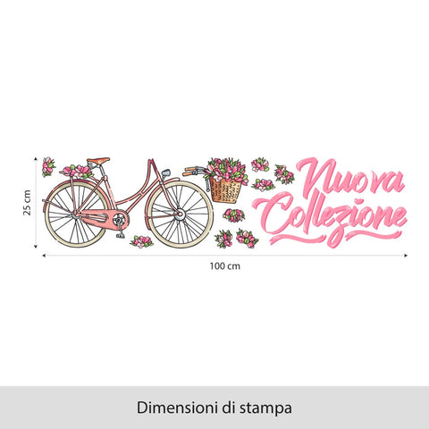 Bicicletta Nuova Collezione | Vetrofania