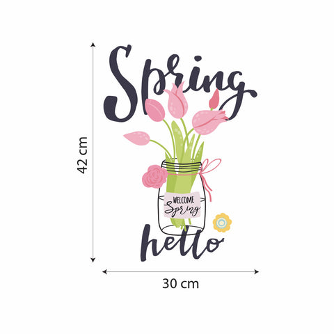 Hello spring in barattolo | Vetrofania
