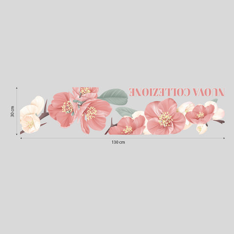 Fascia ramo con fiori | Vetrofania