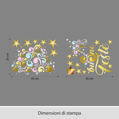Alberello Buone Feste | Vetrofania