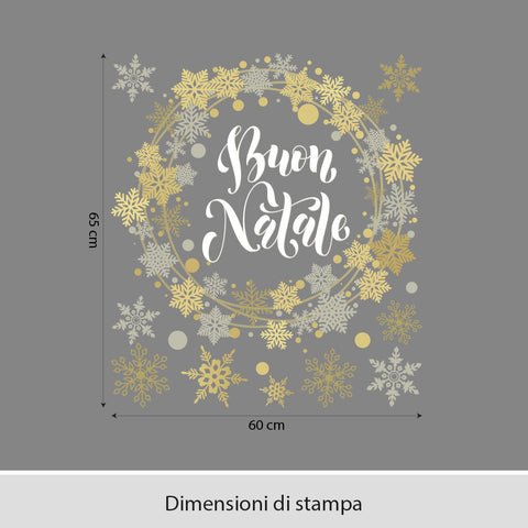 festone buon natale | Vetrofania