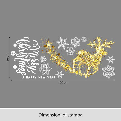 Renna luminosa | Vetrofania