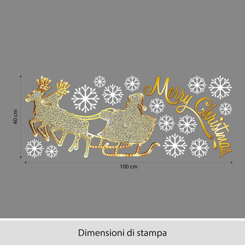 Slitta mille stelle | Vetrofania