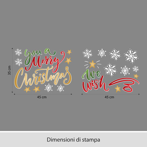 We wish you a merry Christmas | Vetrofania