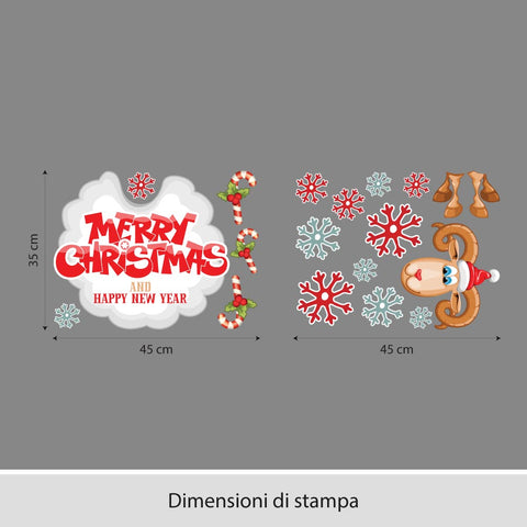 Capretta Merry Christmas | Vetrofania
