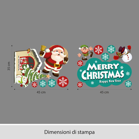 Casetta di babbo natale | Vetrofania