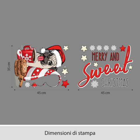 Cagnolino Sweety Christmas | Vetrofania