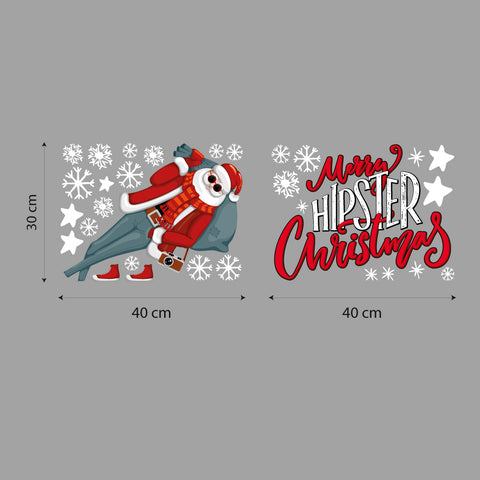 Merry Hipster Christmas | Vetrofania