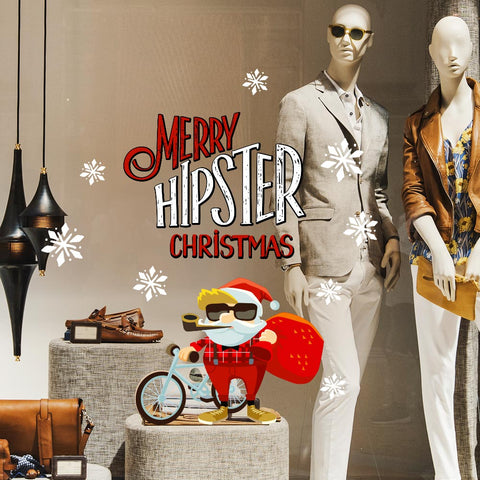 Hipster Santa | Vetrofania