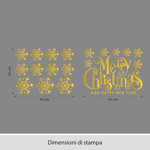 Gold Christmas | Vetrofania