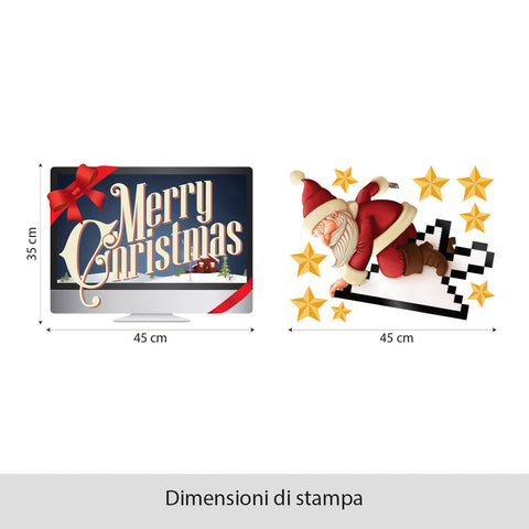 Babbo Natale hi-tech | Vetrofania
