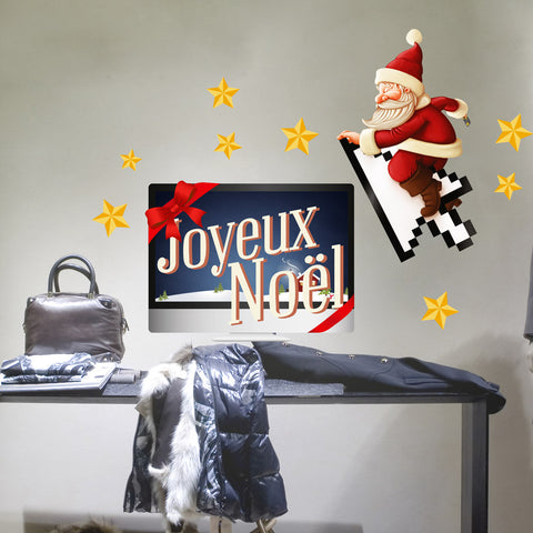 Babbo Natale hi-tech | Vetrofania