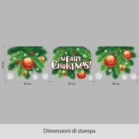 Festone di natale | Vetrofania