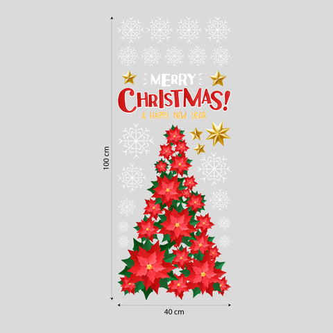 Albero stelle di natale | Vetrofania