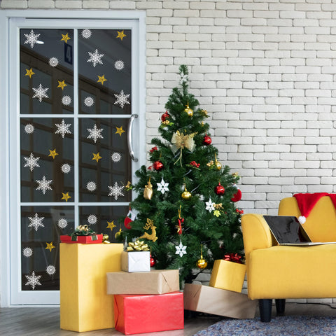 Set con fiocchi di stelle | Vetrofania